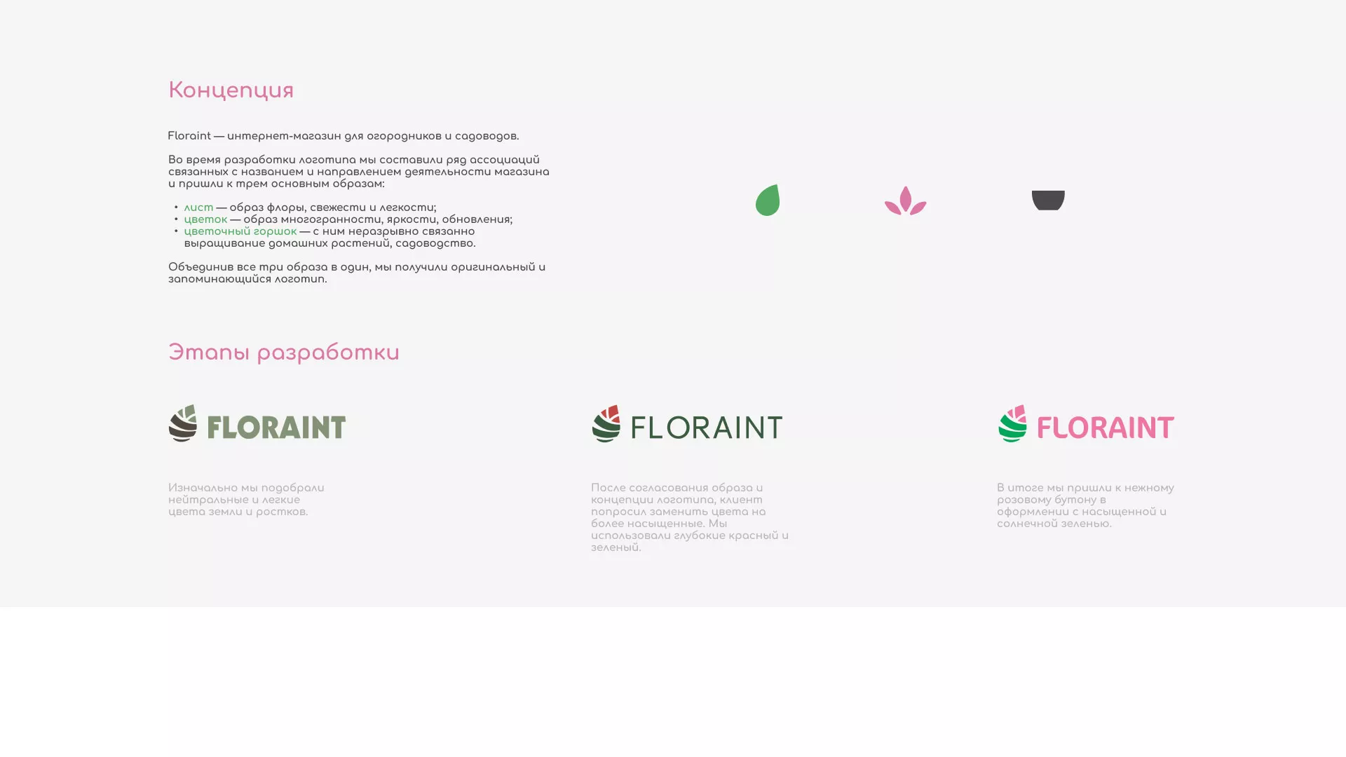 Создание логотипа и интернет-магазина «FLORAINT» в Ессентуках