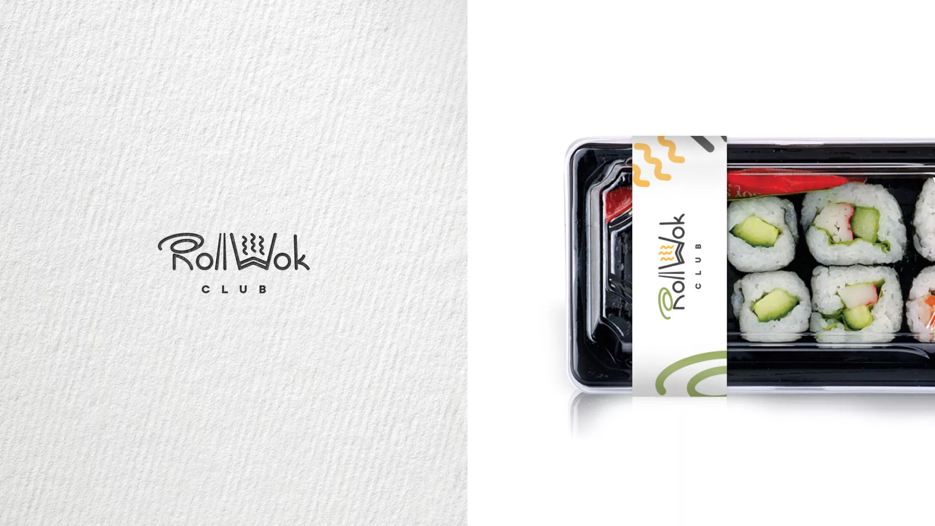 Разработка наклеек для суши-бара «Roll Wok Club» в Ессентуках